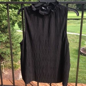 Zara Pleated sleeveless mock neck